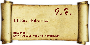 Illés Huberta névjegykártya